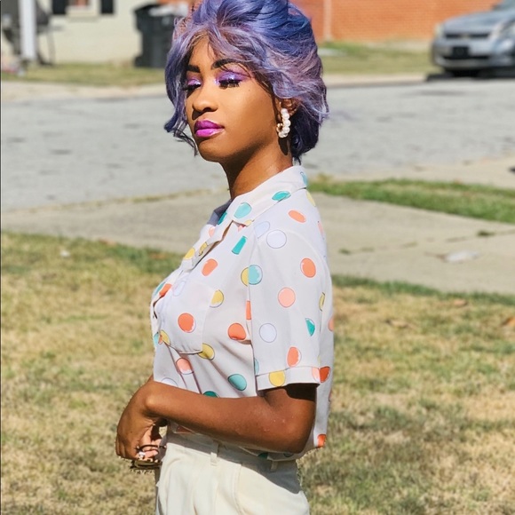 Vintage Polka Dot Top - Picture 4 of 8